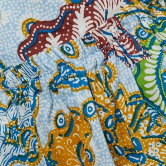 Suzi Kondi $325 NWT Coastal Batik Vari Ruffle Dress Paradeisos Batik Size XS - Picture 8 of 13